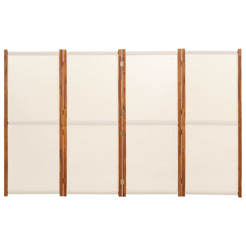 vidaXL fehér 4 paneles térelválasztó 280x180 cm
