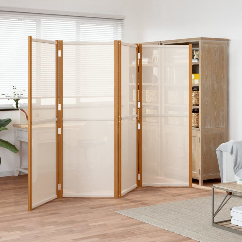 vidaXL fehér 4 paneles térelválasztó 280x180 cm