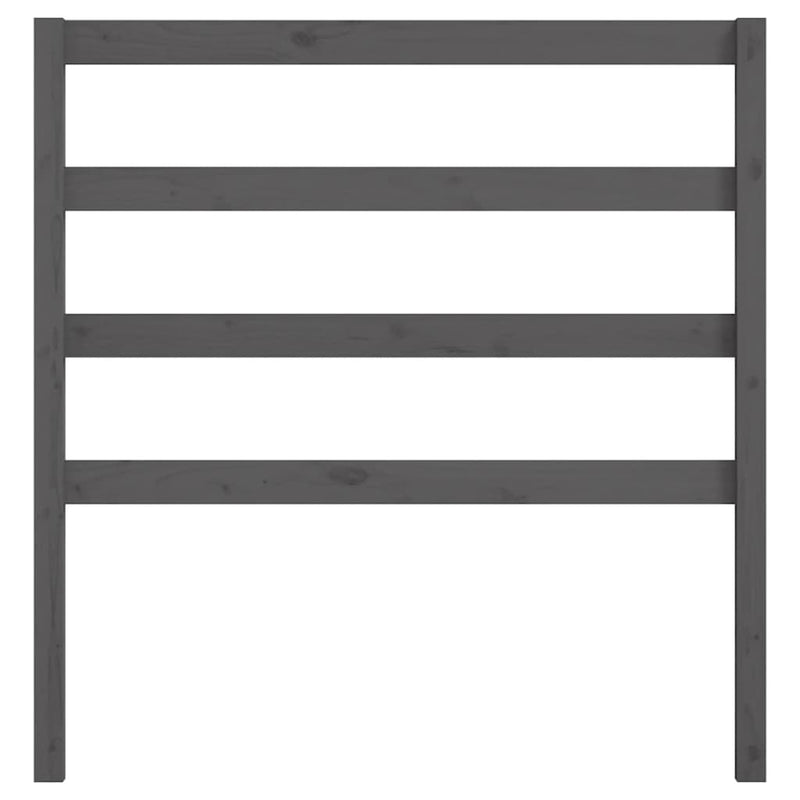 vidaXL szürke tömör fenyőfa ágy fejtámla 106 x 4 x 100 cm