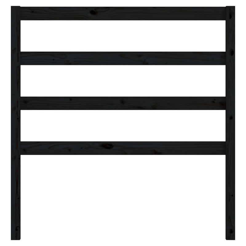 vidaXL fekete tömör fenyőfa ágyfejtámla 106 x 4 x 100 cm