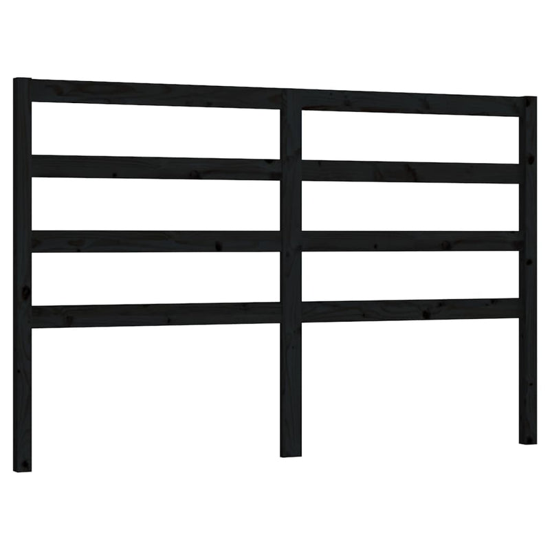 vidaXL fekete tömör fenyőfa ágyfejtámla 166 x 4 x 100 cm