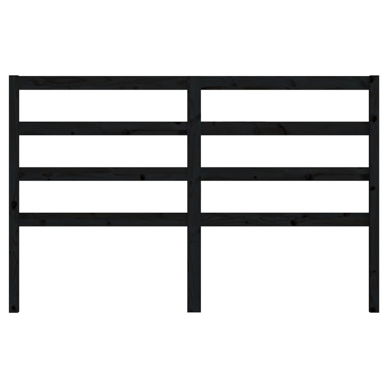 vidaXL fekete tömör fenyőfa ágyfejtámla 166 x 4 x 100 cm