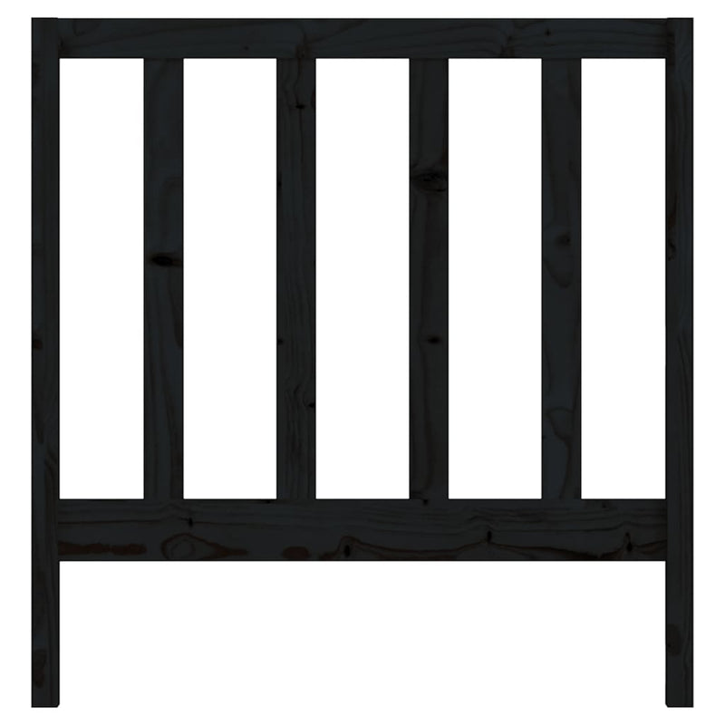 vidaXL fekete tömör fenyőfa ágy fejtámla 81 x 4 x 100 cm