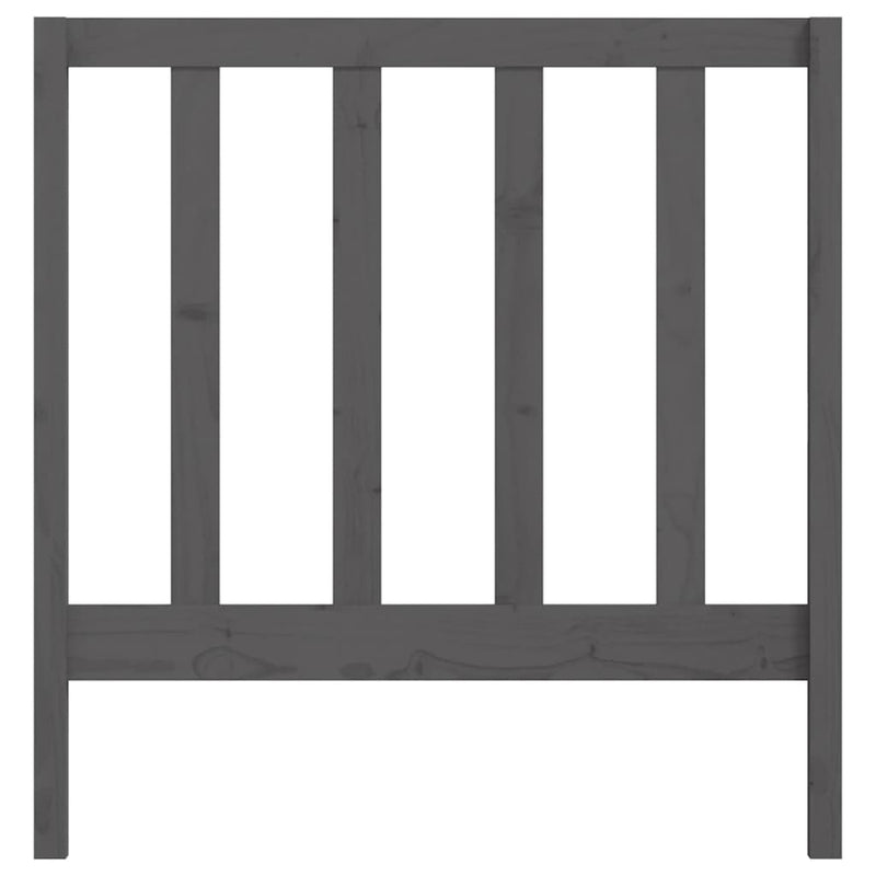 vidaXL szürke tömör fenyőfa ágyfejtámla 96 x 4 x 100 cm