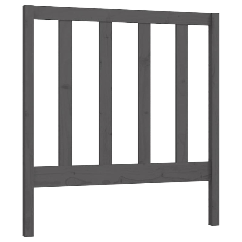 vidaXL szürke tömör fenyőfa ágy fejtámla 106 x 4 x 100 cm