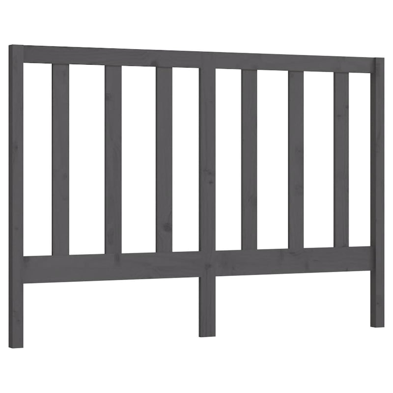 vidaXL szürke tömör fenyőfa ágy fejtámla 141 x 4 x 100 cm