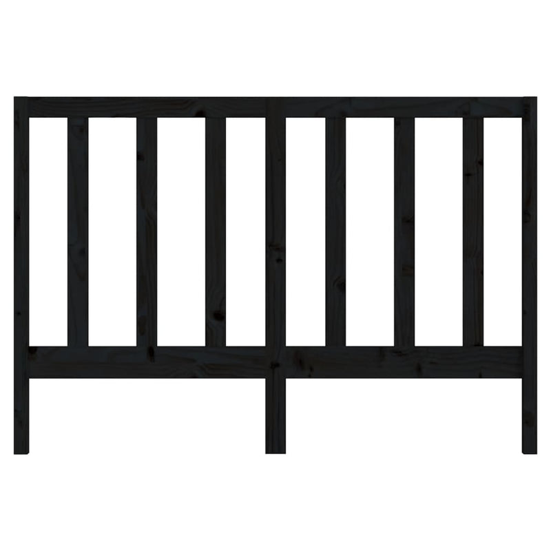 vidaXL fekete tömör fenyőfa ágyfejtámla 146 x 4 x 100 cm