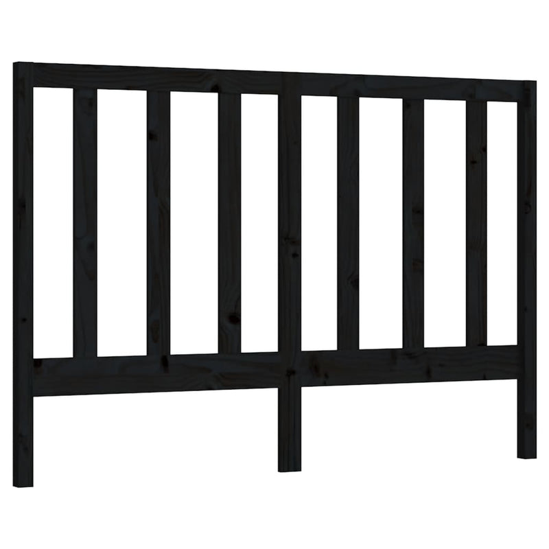 vidaXL fekete tömör fenyőfa ágyfejtámla 166 x 4 x 100 cm