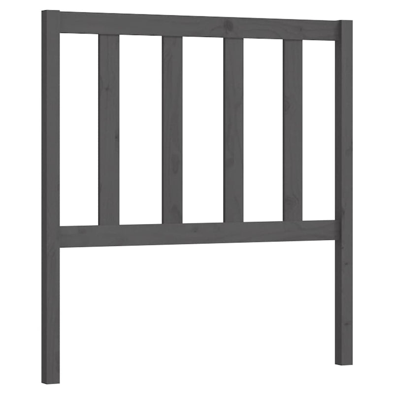 vidaXL szürke tömör fenyőfa ágyfejtámla 81 x 4 x 100 cm