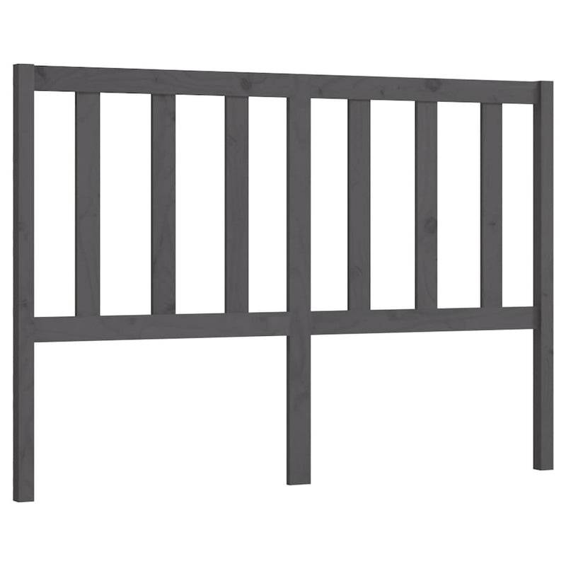 vidaXL szürke tömör fenyőfa ágy fejtámla 141 x 4 x 100 cm
