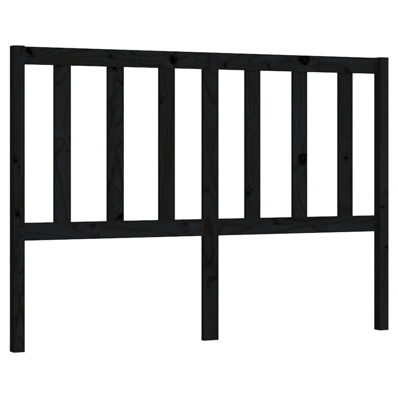 vidaXL fekete tömör fenyőfa ágyfejtámla 146 x 4 x 100 cm