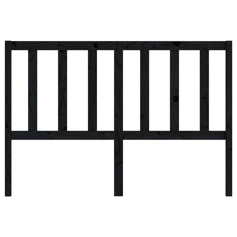 vidaXL fekete tömör fenyőfa ágyfejtámla 146 x 4 x 100 cm