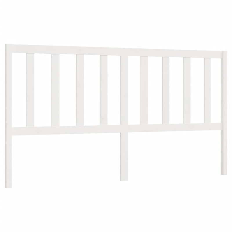 vidaXL fehér tömör fenyőfa ágyfejtámla 206 x 4 x 100 cm