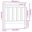 vidaXL mézbarna tömör fenyőfa ágyfejtámla 106 x 4 x 100 cm