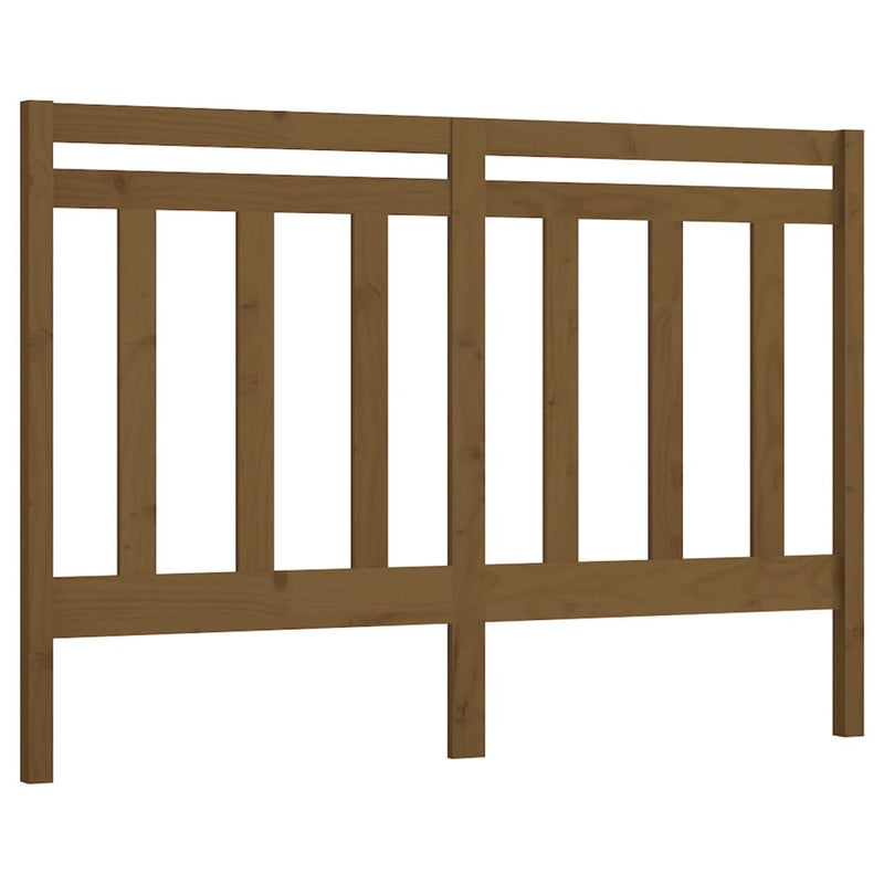 vidaXL mézbarna tömör fenyőfa ágy fejtámla 126 x 4 x 100 cm