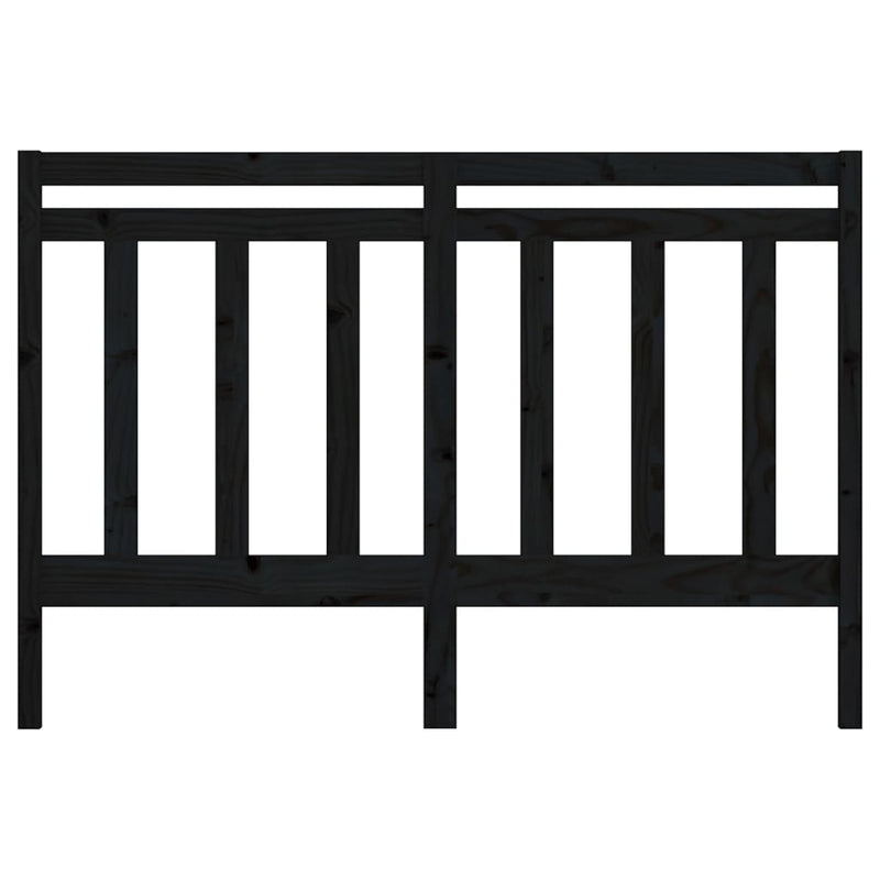 vidaXL fekete tömör fenyőfa ágyfejtámla 156 x 4 x 100 cm