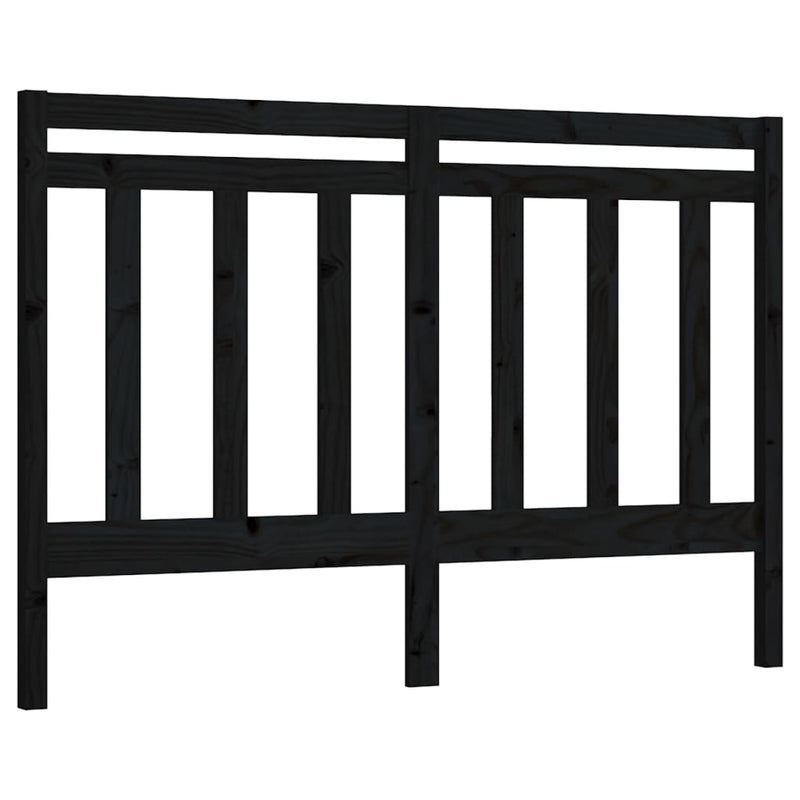 vidaXL fekete tömör fenyőfa ágyfejtámla 166 x 4 x 100 cm