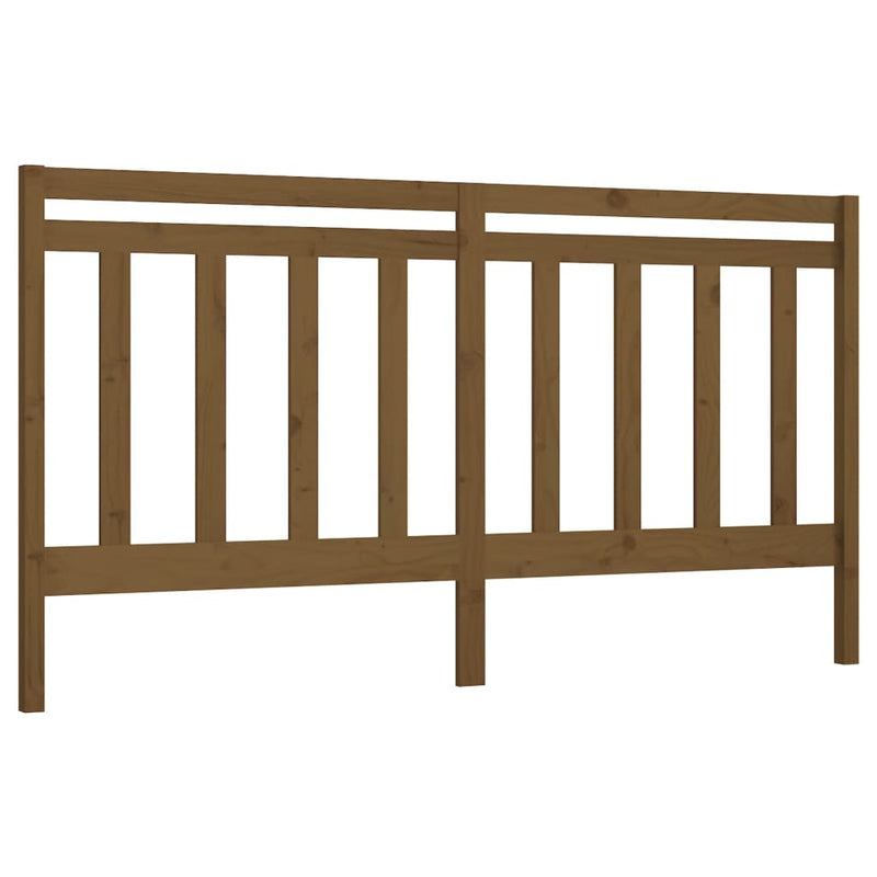 vidaXL mézbarna tömör fenyőfa ágyfejtámla 206 x 4 x 100 cm
