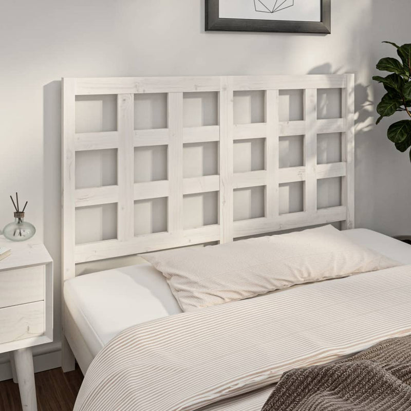 vidaXL fehér tömör fenyőfa ágyfejtámla 125,5 x 4 x 100 cm