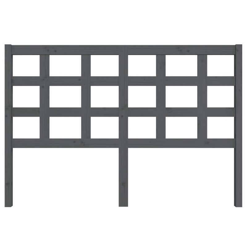 vidaXL szürke tömör fenyőfa ágyfejtámla 145,5 x 4 x 100 cm