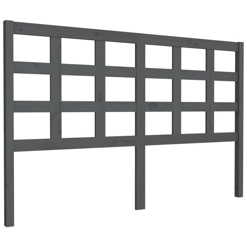 vidaXL szürke tömör fenyőfa ágyfejtámla 156 x 4 x 100 cm