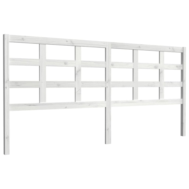 vidaXL fehér tömör fenyőfa ágyfejtámla 205,5 x 4 x 100 cm
