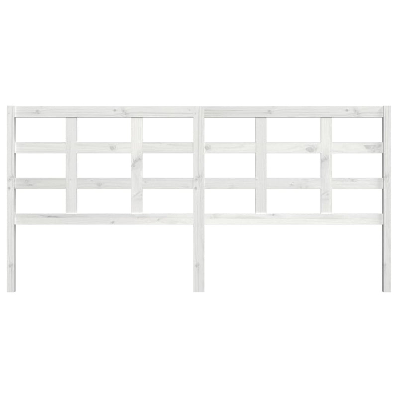 vidaXL fehér tömör fenyőfa ágyfejtámla 205,5 x 4 x 100 cm
