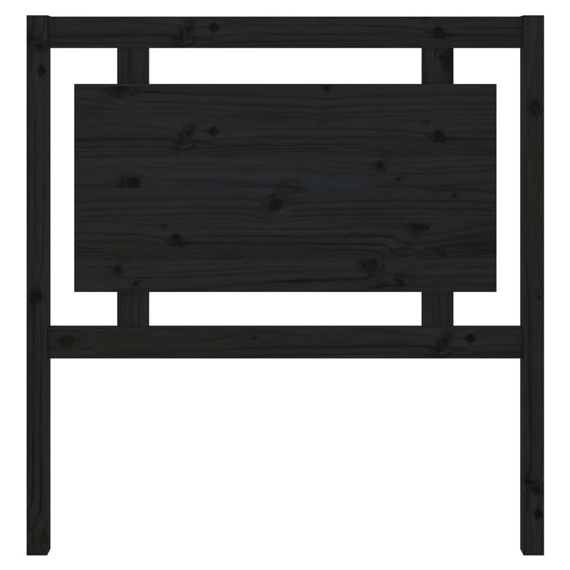 vidaXL fekete tömör fenyőfa ágyfejtámla 95,5 x 4 x 100 cm