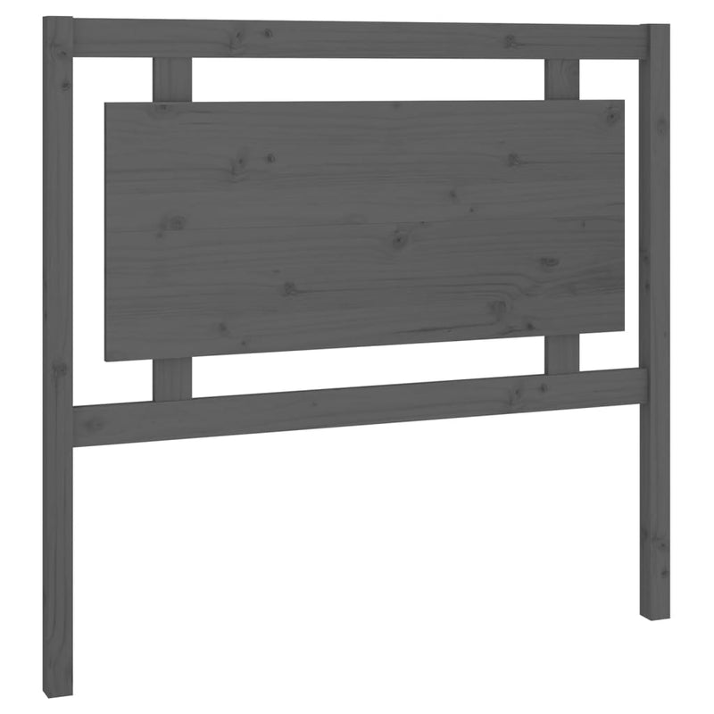 vidaXL szürke tömör fenyőfa ágyfejtámla 105,5 x 4 x 100 cm