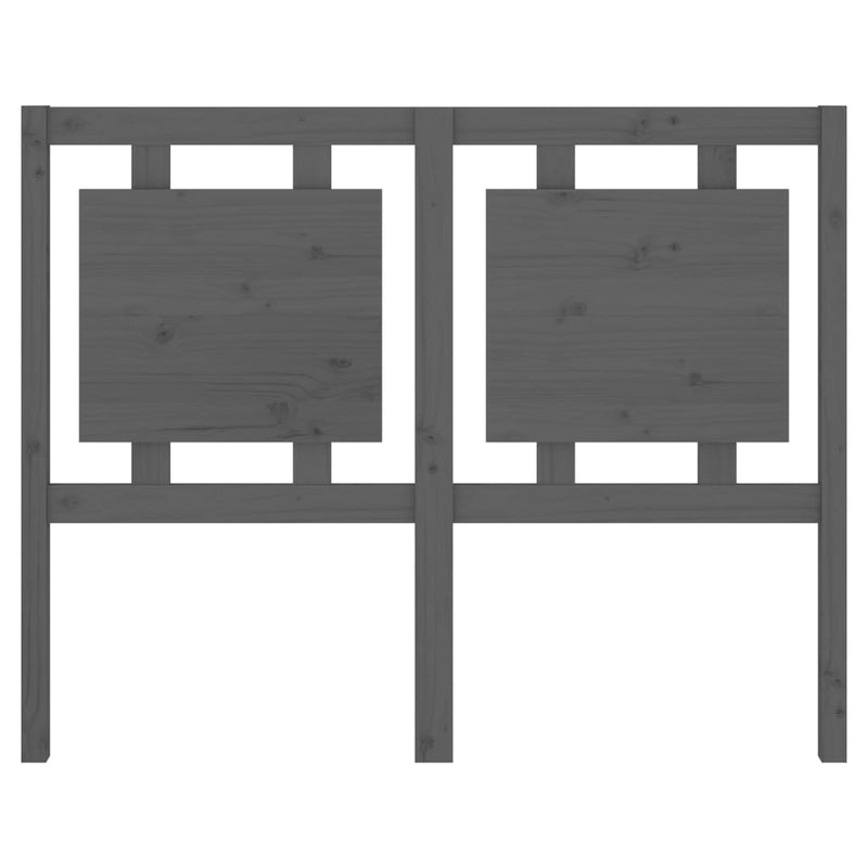 vidaXL szürke tömör fenyőfa ágyfejtámla 125,5 x 4 x 100 cm