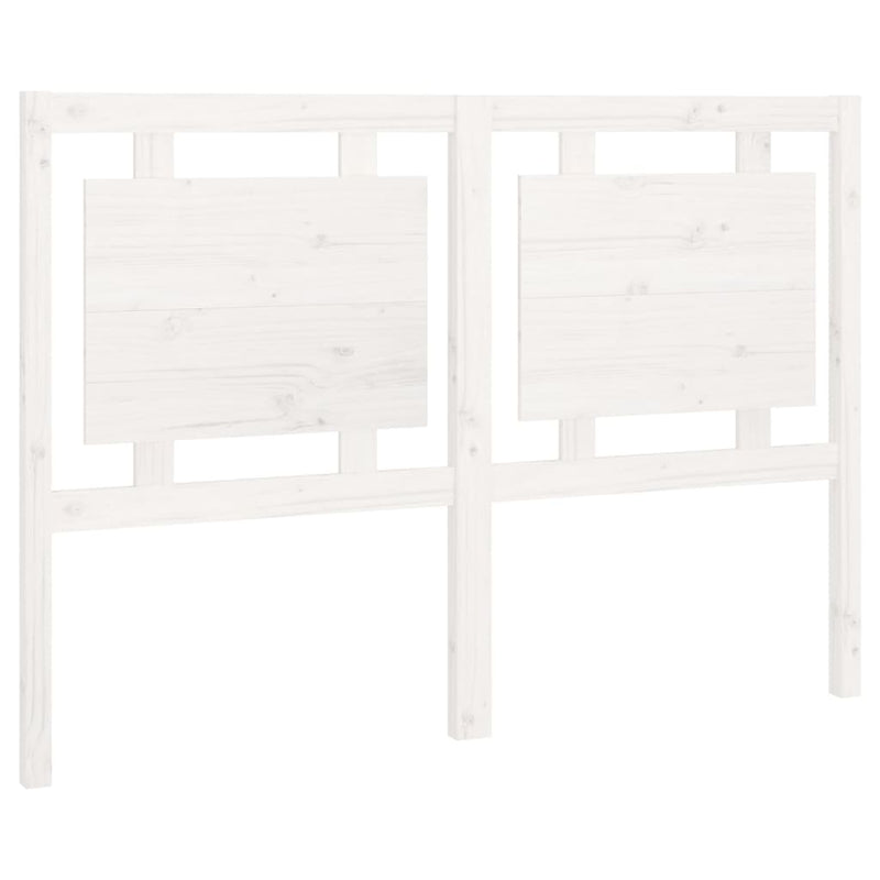 vidaXL fehér tömör fenyőfa ágyfejtámla 140,5 x 4 x 100 cm
