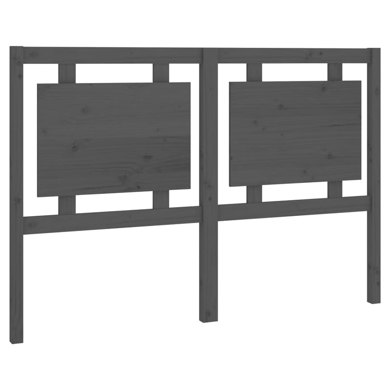 vidaXL szürke tömör fenyőfa ágyfejtámla 145,5 x 4 x 100 cm
