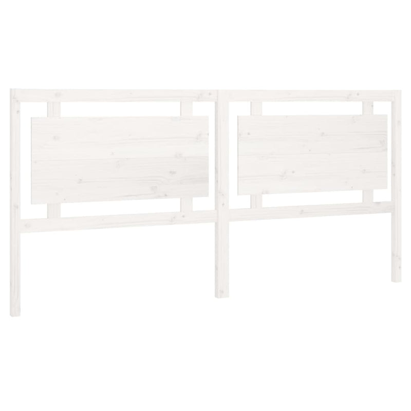 vidaXL fehér tömör fenyőfa ágyfejtámla 205,5 x 4 x 100 cm
