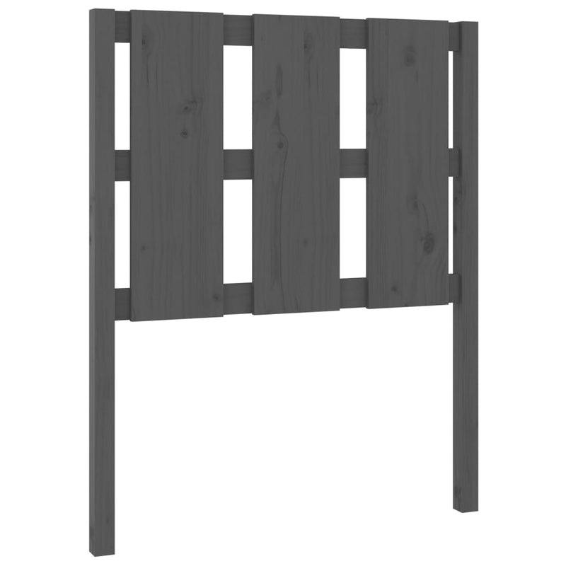 vidaXL szürke tömör fenyőfa ágyfejtámla 80,5 x 4 x 100 cm