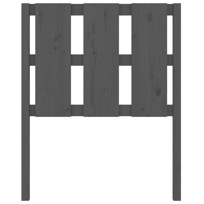 vidaXL szürke tömör fenyőfa ágyfejtámla 80,5 x 4 x 100 cm