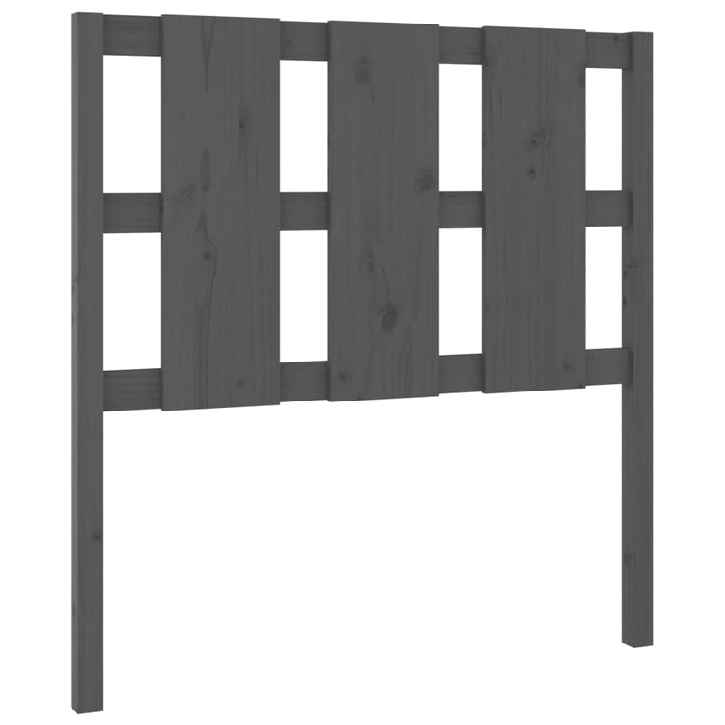 vidaXL szürke tömör fenyőfa ágyfejtámla 95,5 x 4 x 100 cm