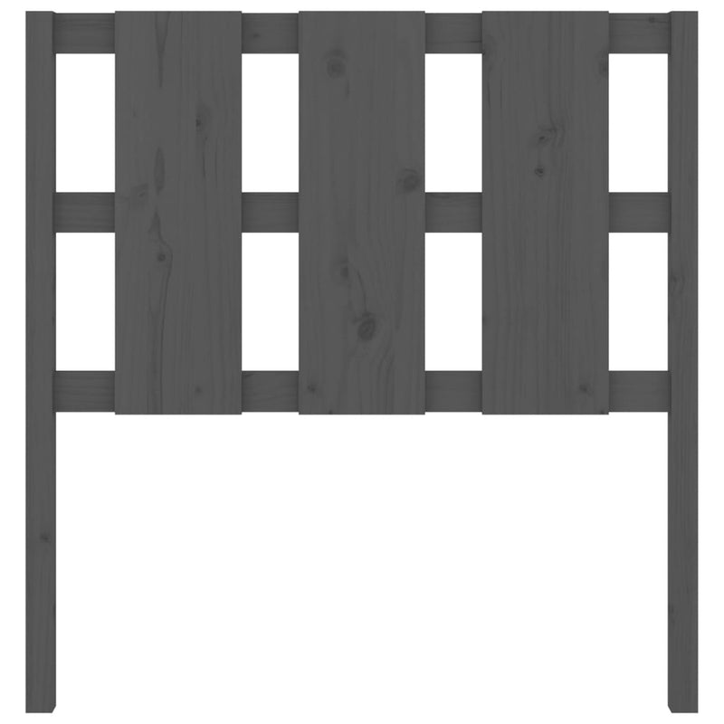 vidaXL szürke tömör fenyőfa ágyfejtámla 95,5 x 4 x 100 cm