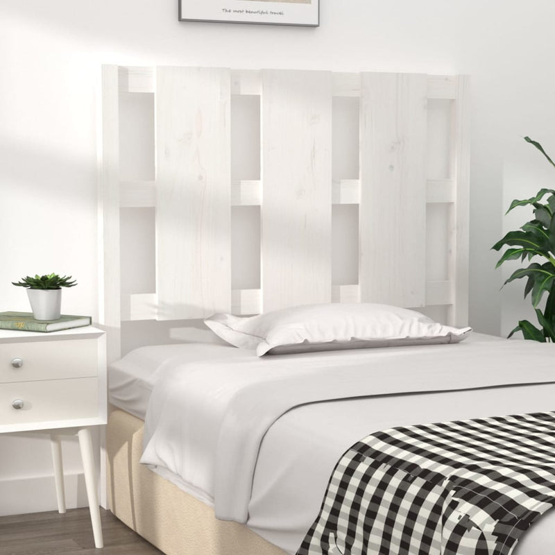 vidaXL fehér tömör fenyőfa ágyfejtámla 105,5x4x100 cm