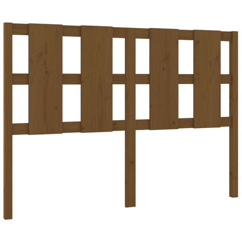 vidaXL mézbarna tömör fenyőfa ágyfejtámla 125,5x4x100 cm