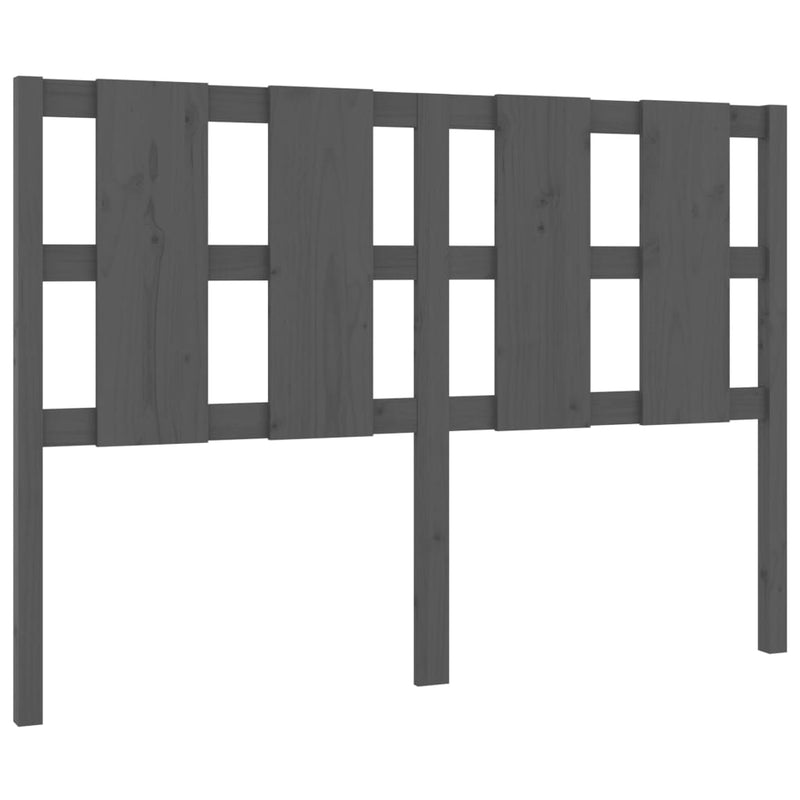 vidaXL szürke tömör fenyőfa ágyfejtámla 145,5 x 4 x 100 cm