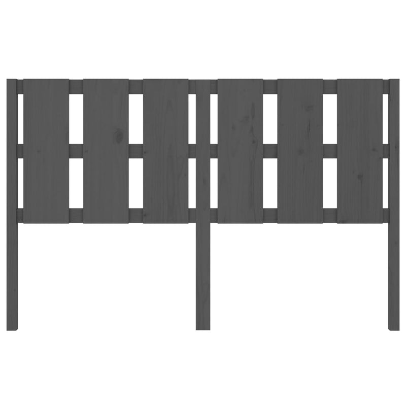 vidaXL szürke tömör fenyőfa ágyfejtámla 155,5x4x100 cm