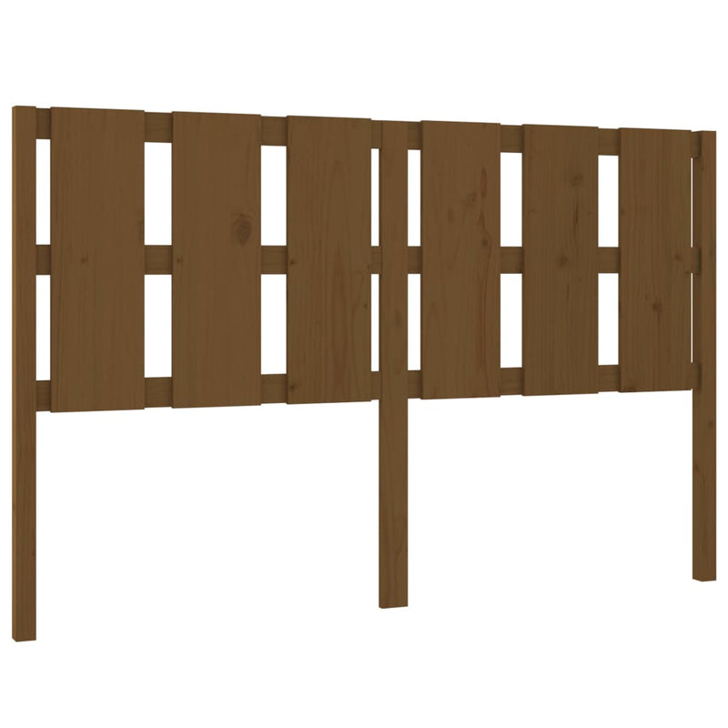 vidaXL mézbarna tömör fenyőfa ágyfejtámla 155,5x4x100 cm