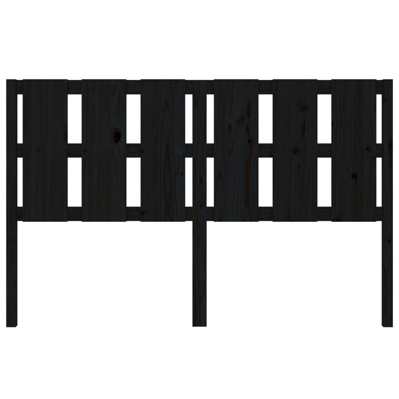 vidaXL fekete tömör fenyőfa ágyfejtámla 155,5x4x100 cm