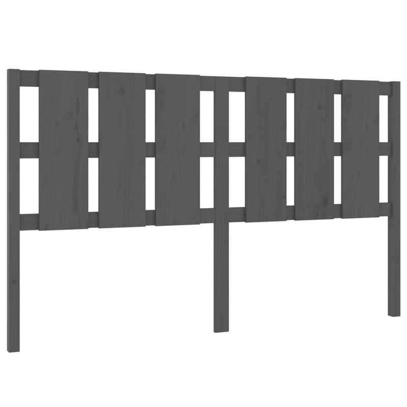 vidaXL szürke tömör fenyőfa ágyfejtámla 165,5 x 4 x 100 cm