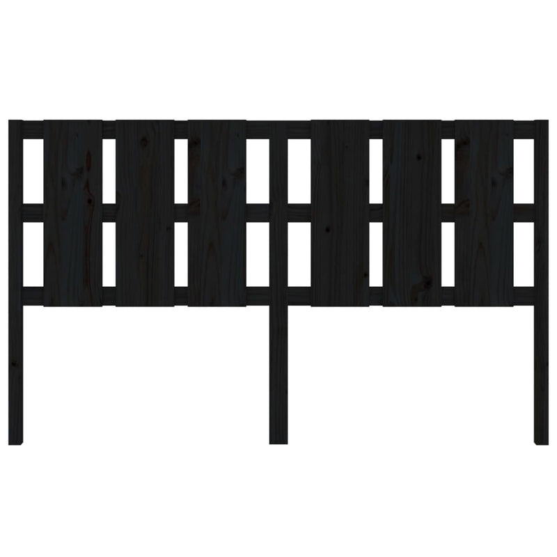vidaXL fekete tömör fenyőfa ágyfejtámla 165,5 x 4 x 100 cm