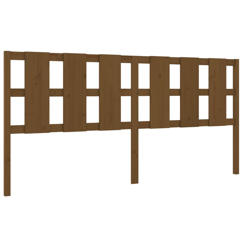 vidaXL mézbarna tömör fenyőfa ágyfejtámla 205,5x4x100 cm