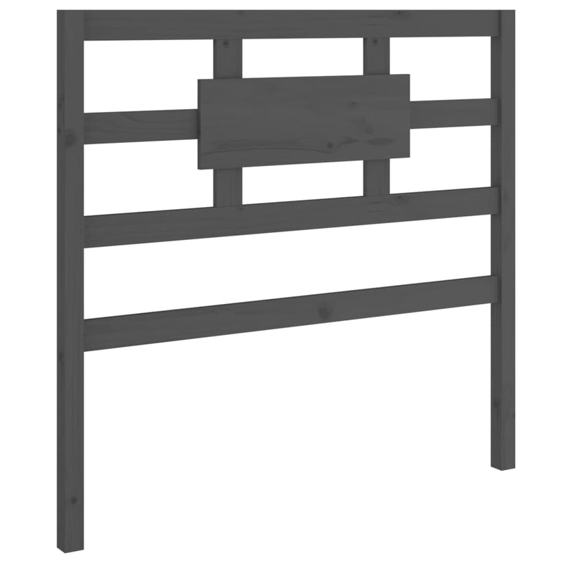 vidaXL szürke tömör fenyőfa ágyfejtámla 80,5 x 4 x 100 cm