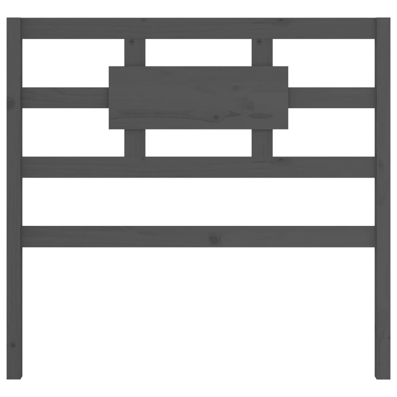 vidaXL szürke tömör fenyőfa ágyfejtámla 80,5 x 4 x 100 cm