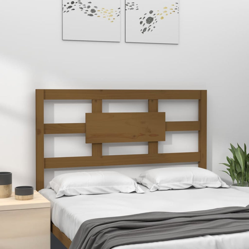 vidaXL mézbarna tömör fenyőfa ágyfejtámla 95,5x4x100 cm