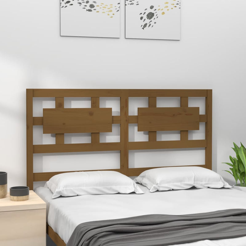 vidaXL mézbarna tömör fenyőfa ágyfejtámla 165,5x4x100 cm
